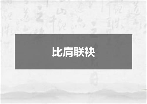 比肩联袂