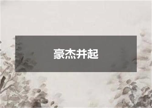 豪杰并起