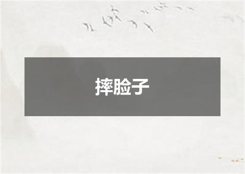 摔脸子