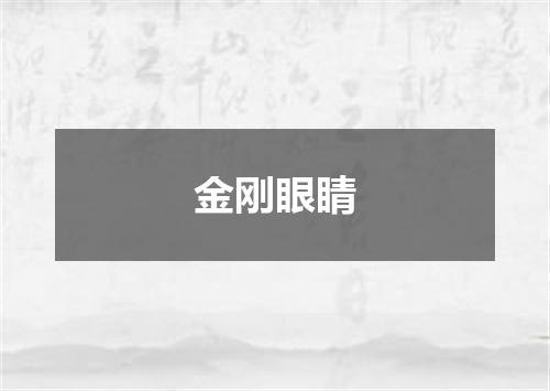 金刚眼睛