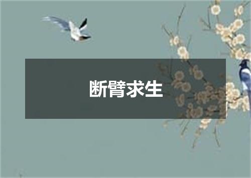 断臂求生