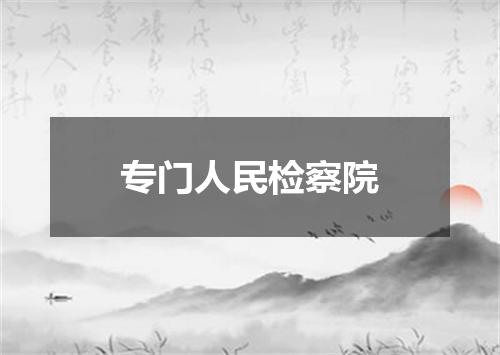 专门人民检察院