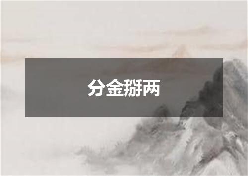 分金掰两