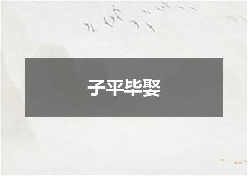 子平毕娶