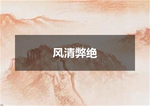 风清弊绝