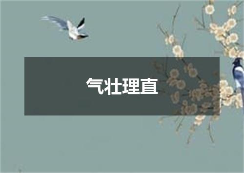 气壮理直