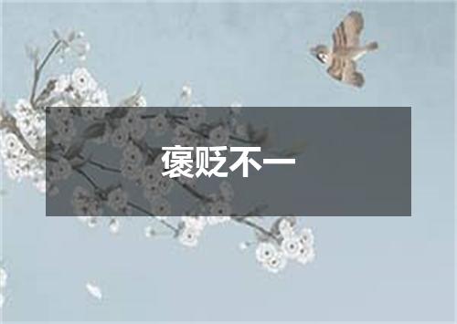褒贬不一