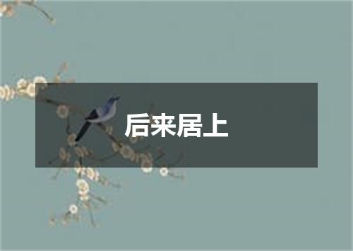 后来居上