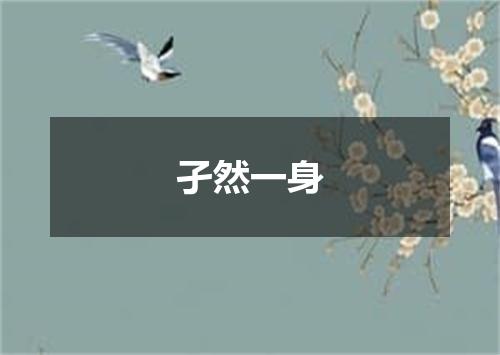 孑然一身