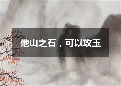 他山之石，可以攻玉