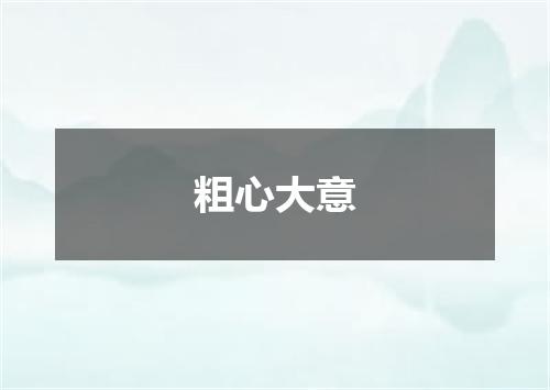 粗心大意