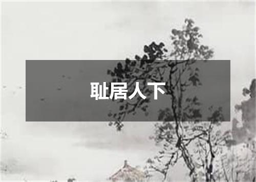 耻居人下