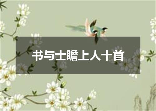 书与士瞻上人十首