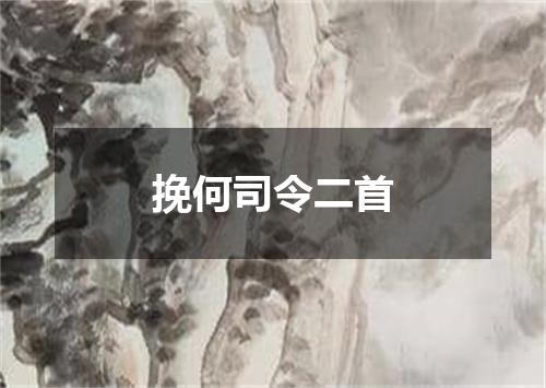挽何司令二首