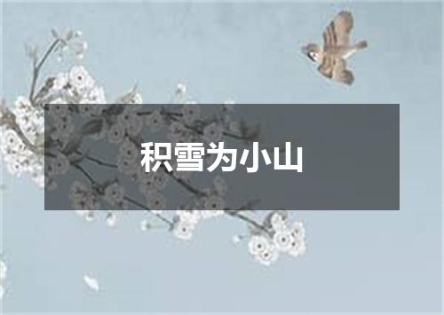 积雪为小山