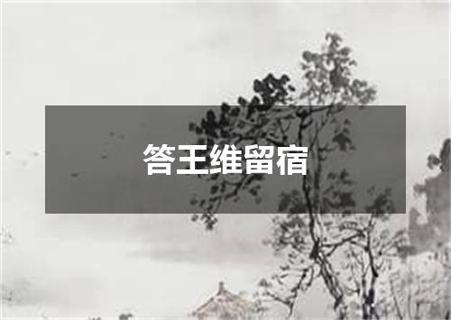 答王维留宿