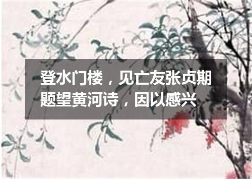 登水门楼，见亡友张贞期题望黄河诗，因以感兴