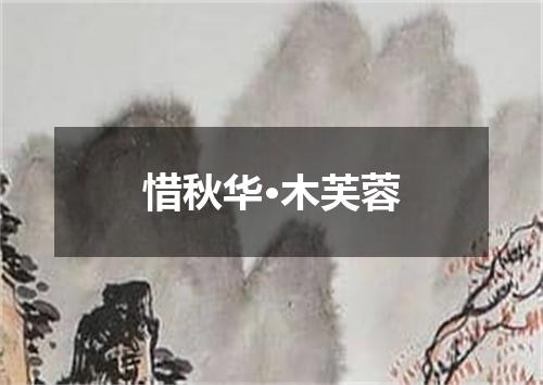 惜秋华·木芙蓉