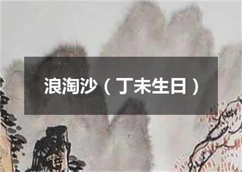浪淘沙（丁未生日）