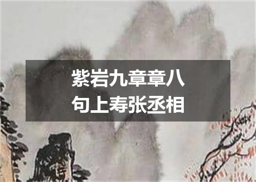 紫岩九章章八句上寿张丞相