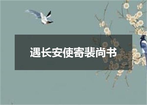 遇长安使寄裴尚书