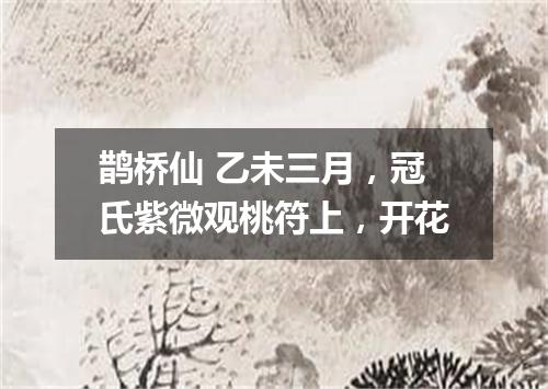 鹊桥仙 乙未三月，冠氏紫微观桃符上，开花