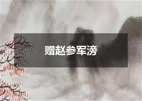 赠赵参军滂