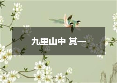 九里山中 其一