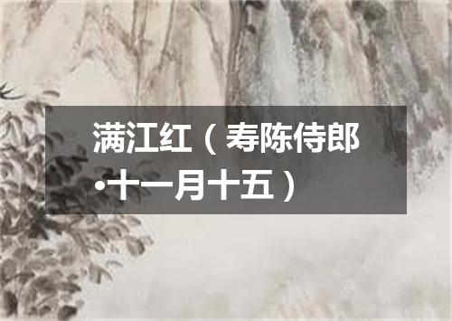 满江红（寿陈侍郎·十一月十五）