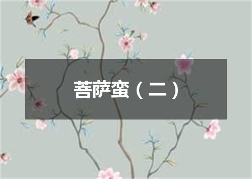 菩萨蛮（二）