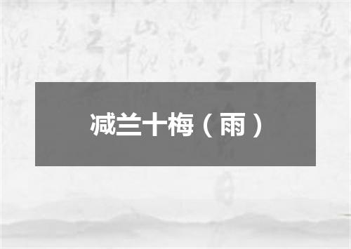 减兰十梅（雨）