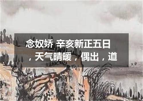 念奴娇 辛亥新正五日，天气晴暖，偶出，道