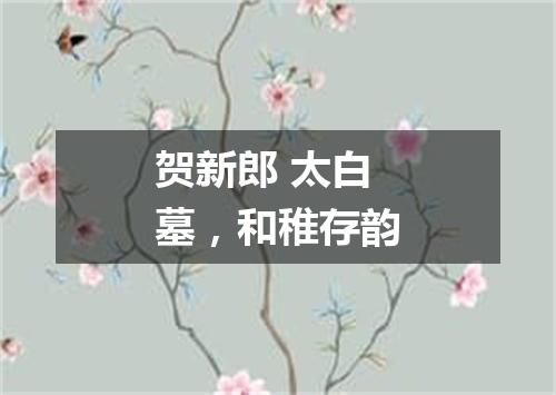 贺新郎 太白墓，和稚存韵