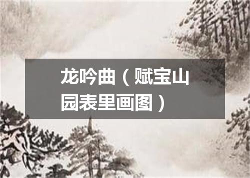 龙吟曲（赋宝山园表里画图）