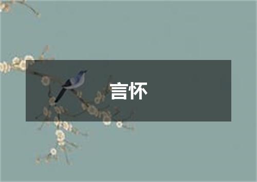 言怀