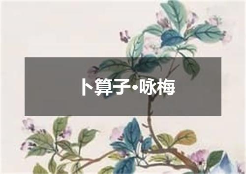 卜算子·咏梅