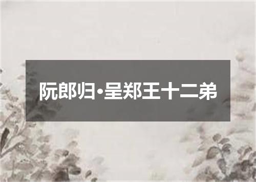 阮郎归·呈郑王十二弟
