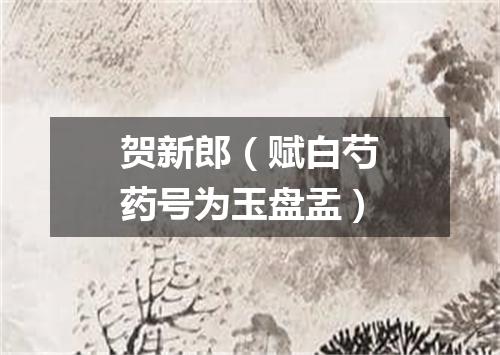 贺新郎（赋白芍药号为玉盘盂）