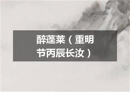 醉蓬莱（重明节丙辰长汝）