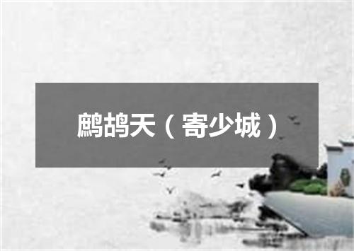 鹧鸪天（寄少城）
