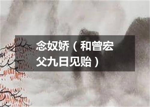 念奴娇（和曾宏父九日见贻）