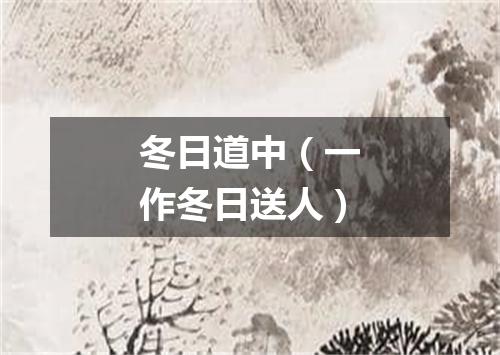 冬日道中（一作冬日送人）