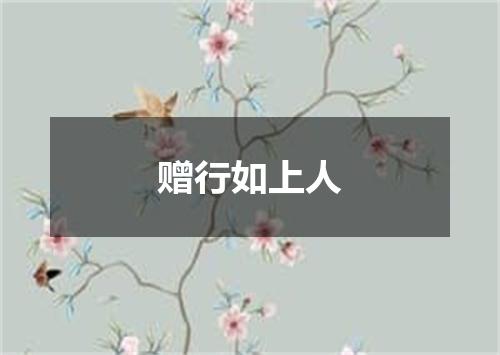 赠行如上人