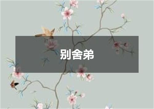 别舍弟