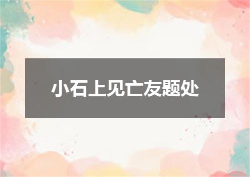 小石上见亡友题处