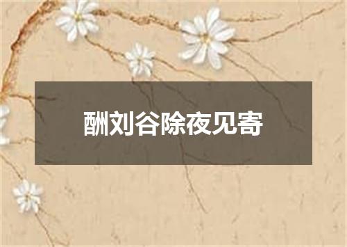 酬刘谷除夜见寄