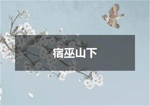 宿巫山下