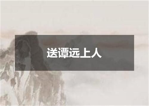 送谭远上人