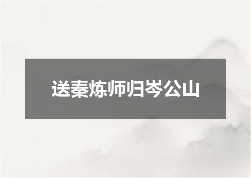 送秦炼师归岑公山