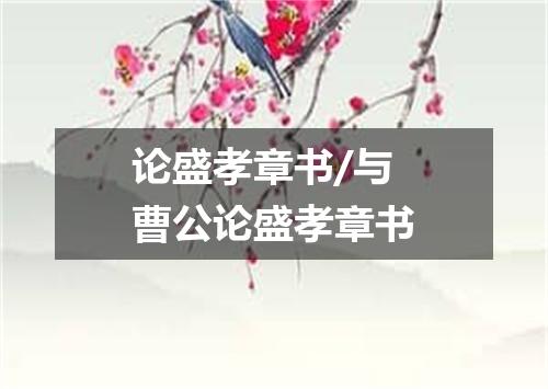 论盛孝章书/与曹公论盛孝章书